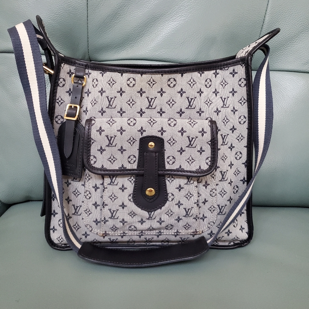 Louis Vuitton Navy Mono Canvas/ Navy Blue Leather